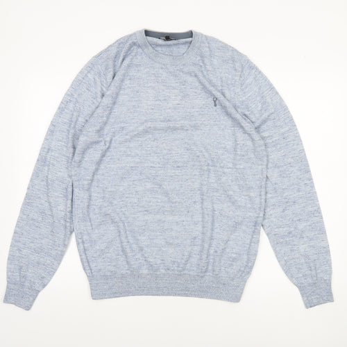 Next Men’s Blue Cotton Blend Crew Neck Jumper Size M