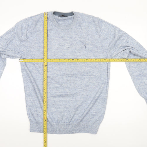 Next Men’s Blue Cotton Blend Crew Neck Jumper Size M