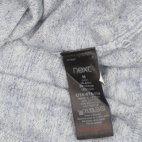 Next Men’s Blue Cotton Blend Crew Neck Jumper Size M