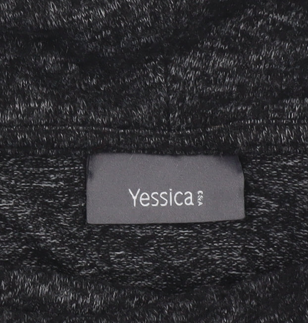 Yessica Womens Grey Roll Neck Long Sleeve Knit Jumper Size L