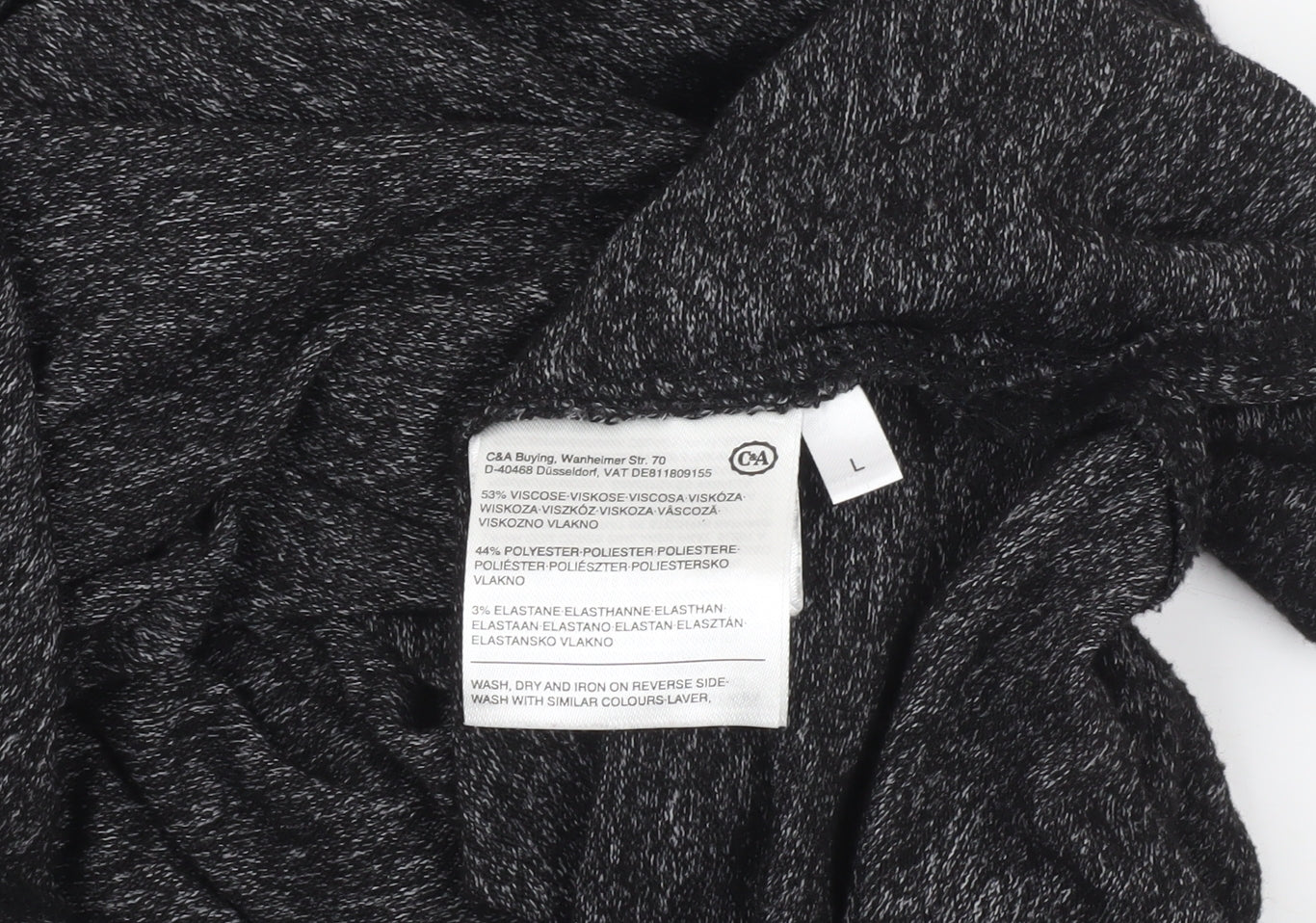 Yessica Womens Grey Roll Neck Long Sleeve Knit Jumper Size L