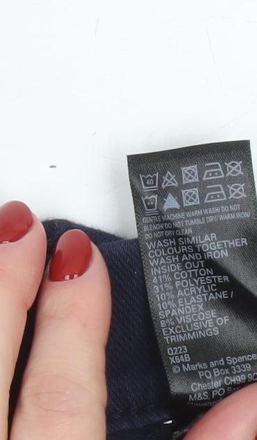 Marks and Spencer Women's Blue Size 16 Slim Fit Jeggings