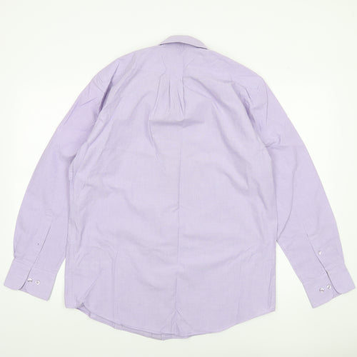 Dunnes Stores Men's Purple Long Sleeve Regular Fit Dress Shirt 15.5” 40cm