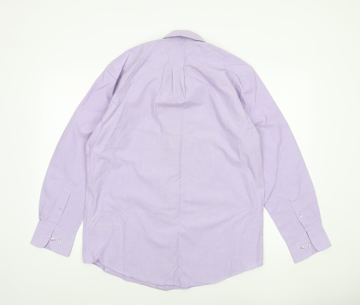 Dunnes Stores Men's Purple Long Sleeve Regular Fit Dress Shirt 15.5” 40cm
