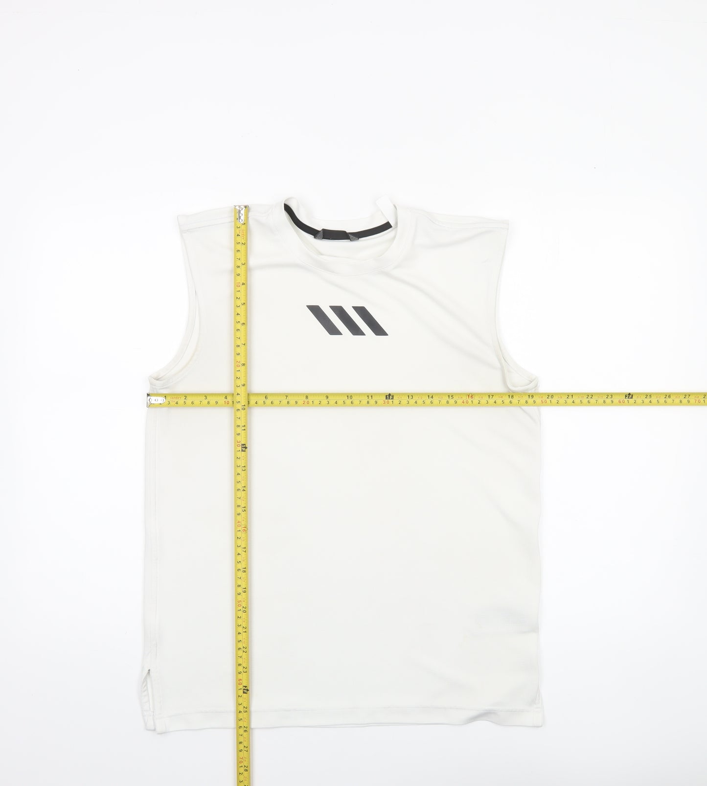 Adidas Men's White Sleeveless Climalite Tank Top M Athletic Fit