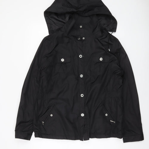 Dunnes Stores Womens Black Hooded Anorak Jacket Size 14