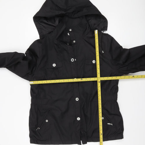 Dunnes Stores Womens Black Hooded Anorak Jacket Size 14