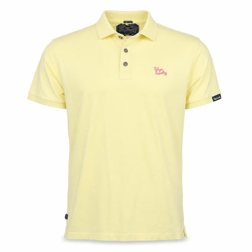 Tokyo Laundry Men's Yellow Cotton Stretch Polo Shirt Size L