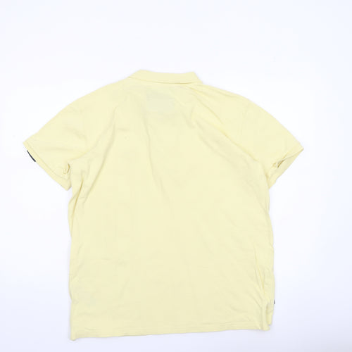 Tokyo Laundry Men's Yellow Cotton Stretch Polo Shirt Size L