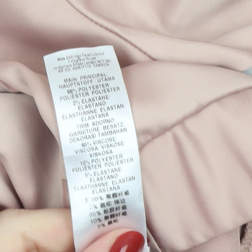 Miss Selfridge Petites Pink Bomber Jacket UK 8 Petite Women’s Satin Zip Up