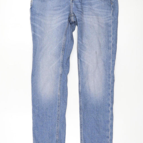 Pull&Bear Women’s Blue Mid Rise Skinny Stretch Denim Jeans Size 8