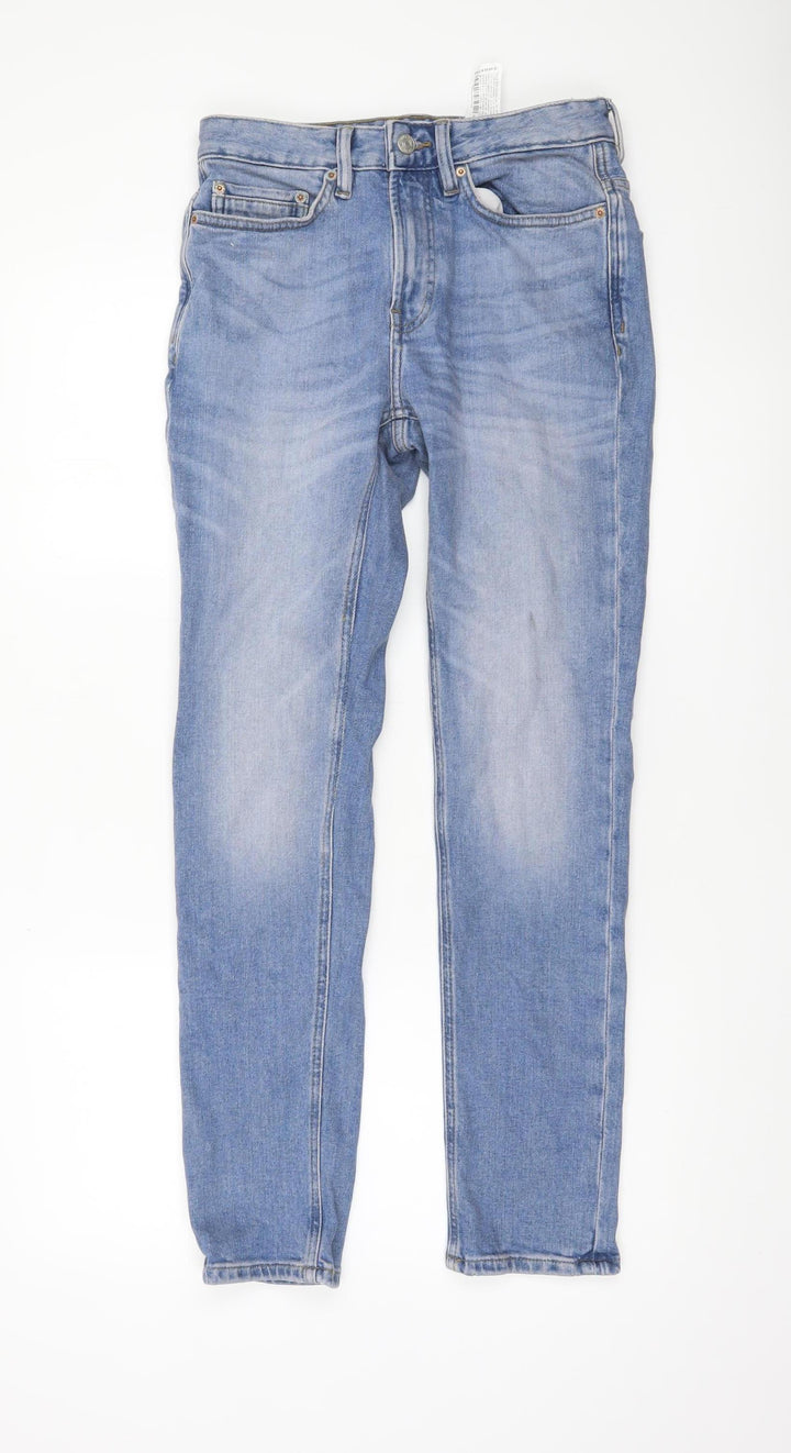 Pull&Bear Women’s Blue Mid Rise Skinny Stretch Denim Jeans Size 8