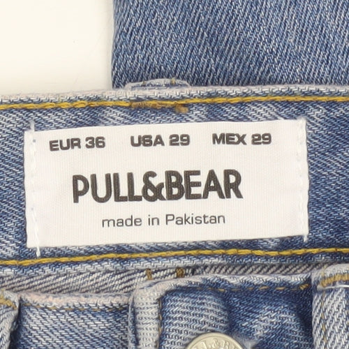 Pull&Bear Women’s Blue Mid Rise Skinny Stretch Denim Jeans Size 8