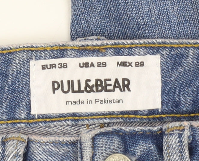 Pull&Bear Women’s Blue Mid Rise Skinny Stretch Denim Jeans Size 8