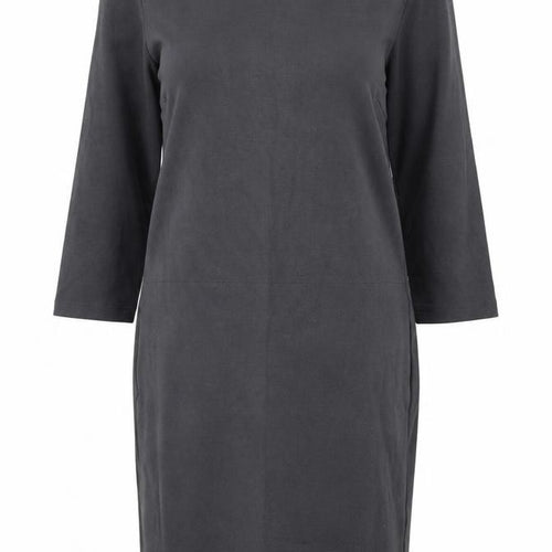 Kyra & Ko Women Grey L Stretch Jersey Shift Dress 3/4 Sleeve