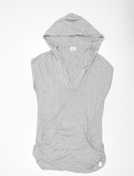 Next Womens Grey Sleeveless Hooded Pullover Jumper Size M