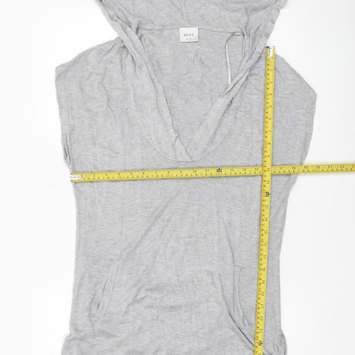 Next Womens Grey Sleeveless Hooded Pullover Jumper Size M