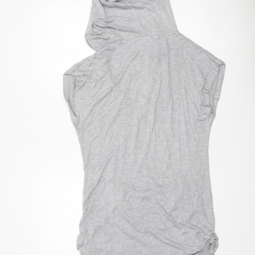 Next Womens Grey Sleeveless Hooded Pullover Jumper Size M