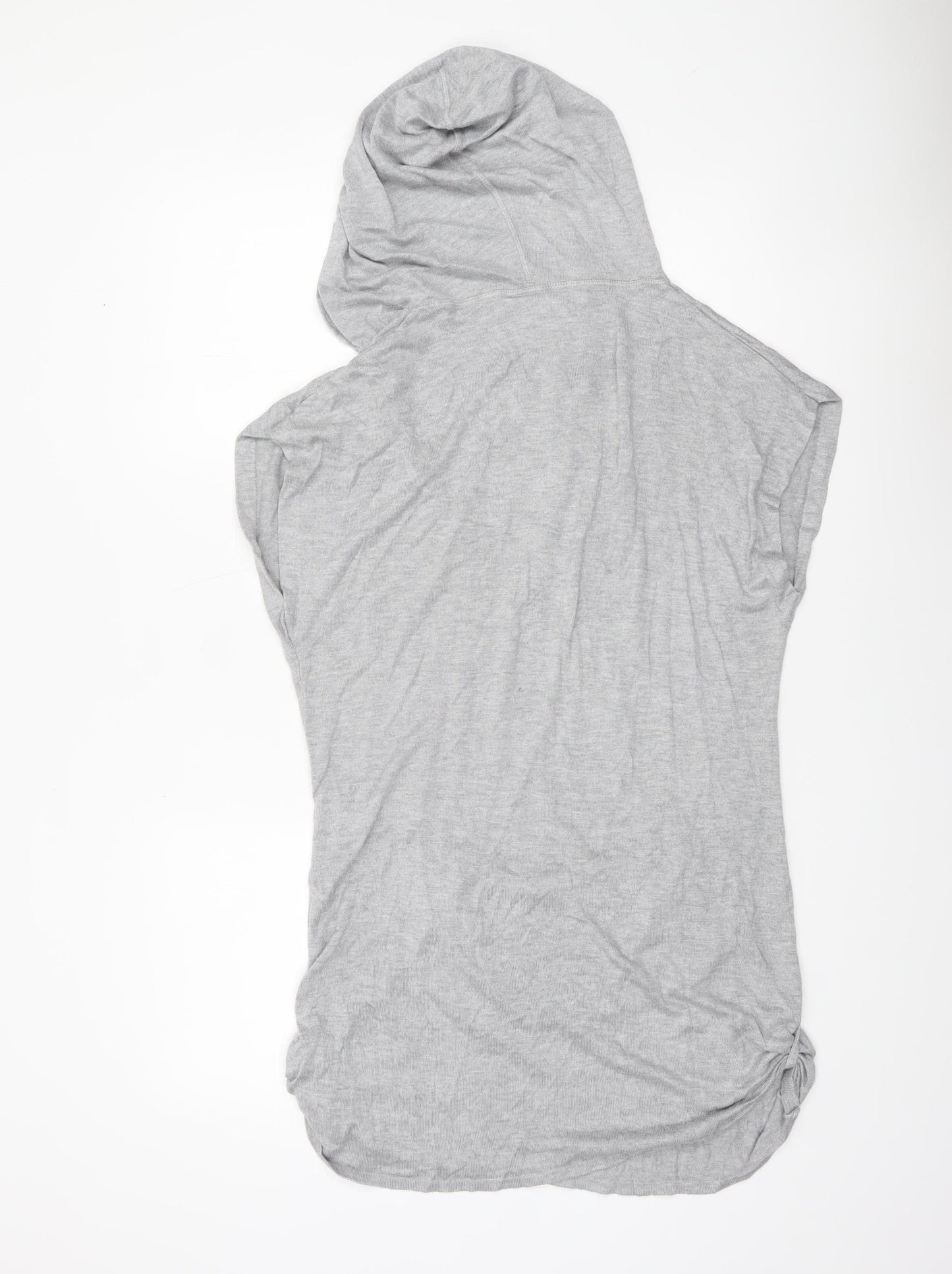 Next Womens Grey Sleeveless Hooded Pullover Jumper Size M