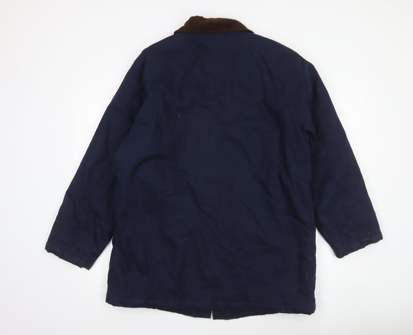 Dorothy Perkins Unisex Blue Cotton Overcoat Size M 38in