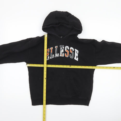 Ellesse Boys Black Pullover Hoodie 10-11 Years Logo Print Sweatshirt