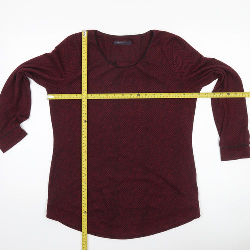 Marks and Spencer Women’s Red Long Sleeve Jersey Top Size 14