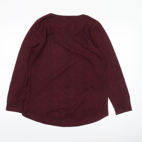 Marks and Spencer Women’s Red Long Sleeve Jersey Top Size 14