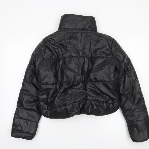 Rising Women’s Black Cropped Puffer Jacket Size S Winter Quilted Coat