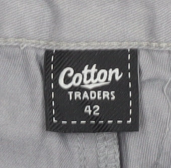 Cotton Traders Mens Grey Cargo Shorts Size 42 Regular Fit