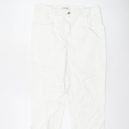 Damart Women’s White Cropped Stretch Cotton Trousers UK 16