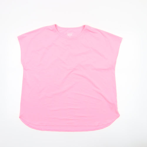 Dunnes Stores Women’s Neon Pink Sport T-Shirt L Lightweight Activewear Top