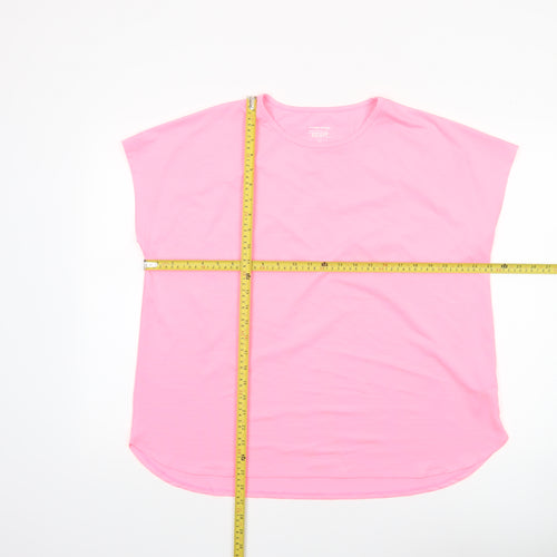 Dunnes Stores Women’s Neon Pink Sport T-Shirt L Lightweight Activewear Top