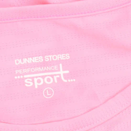 Dunnes Stores Women’s Neon Pink Sport T-Shirt L Lightweight Activewear Top