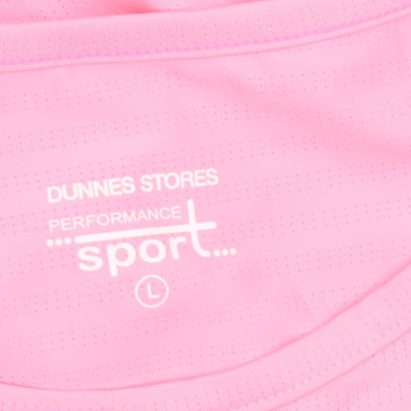 Dunnes Stores Women’s Neon Pink Sport T-Shirt L Lightweight Activewear Top