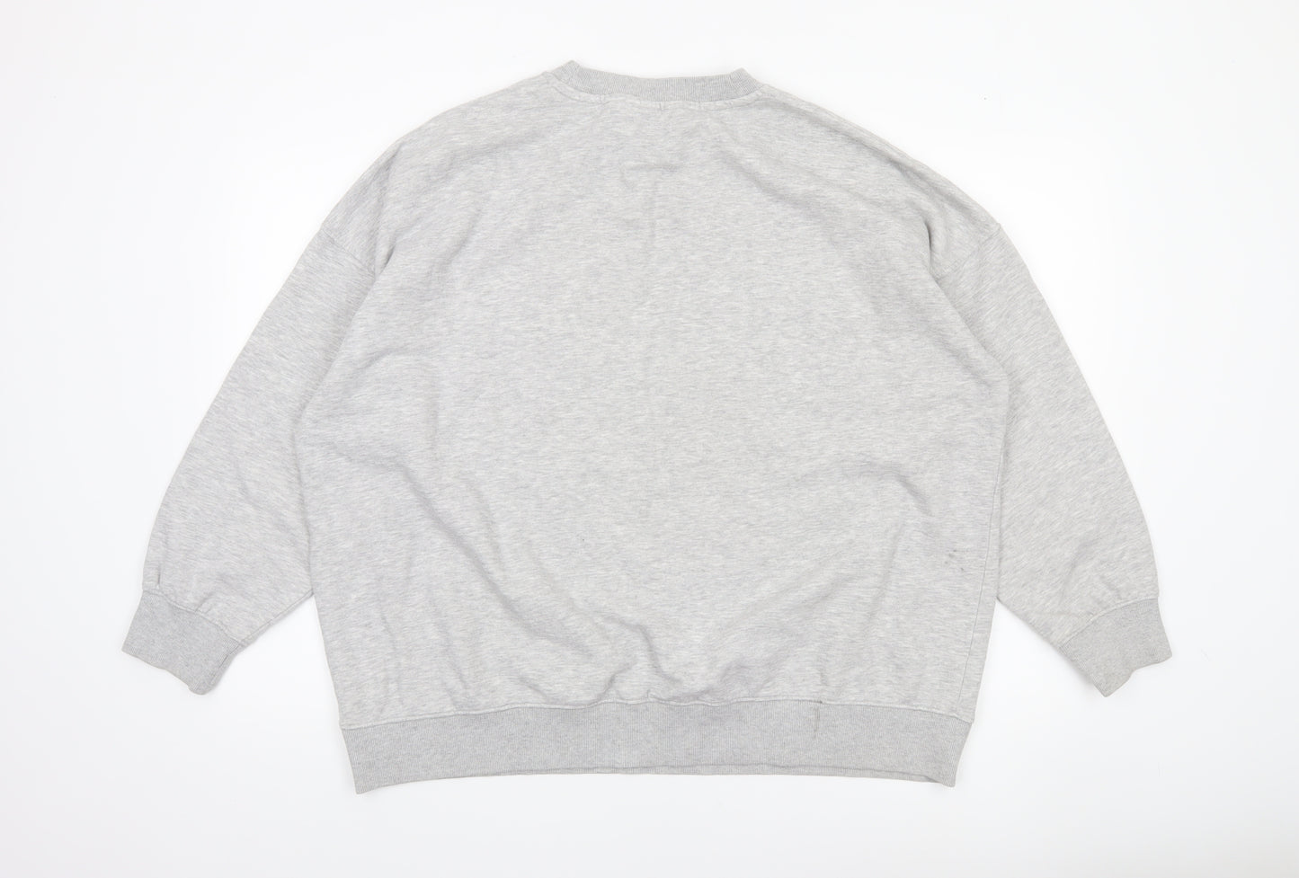 H&M Womens Grey Harvard Crew Neck Sweatshirt Size 12 Cotton Blend