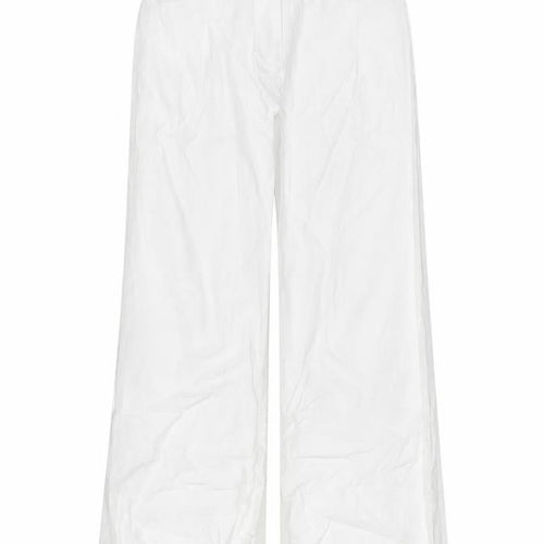 1 2 3 Women’s White Cotton Stretch Twill Trousers Size 14