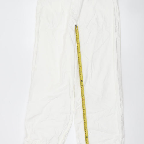 1 2 3 Women’s White Cotton Stretch Twill Trousers Size 14