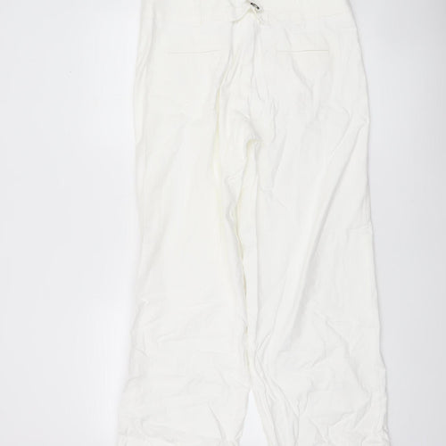 1 2 3 Women’s White Cotton Stretch Twill Trousers Size 14