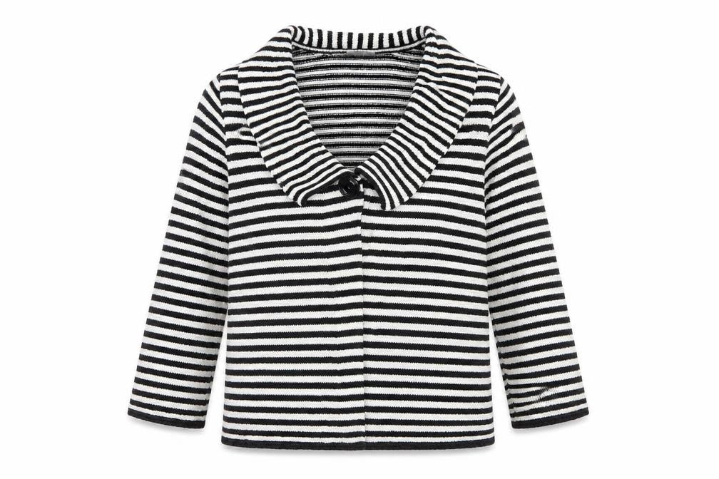Wallis Women Black White Striped Knit Cardigan Size 14