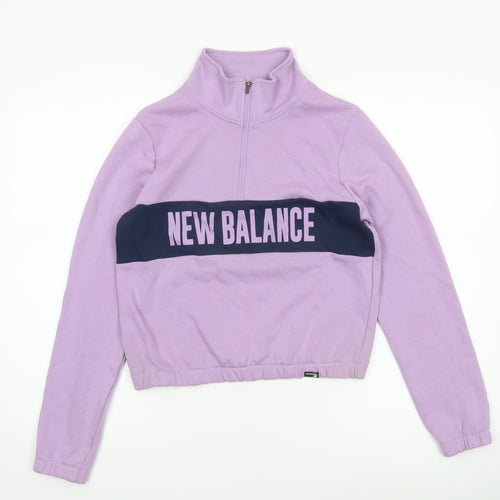New Balance Women's Purple 1/4 Zip Sweatshirt XS Athletic Pullover