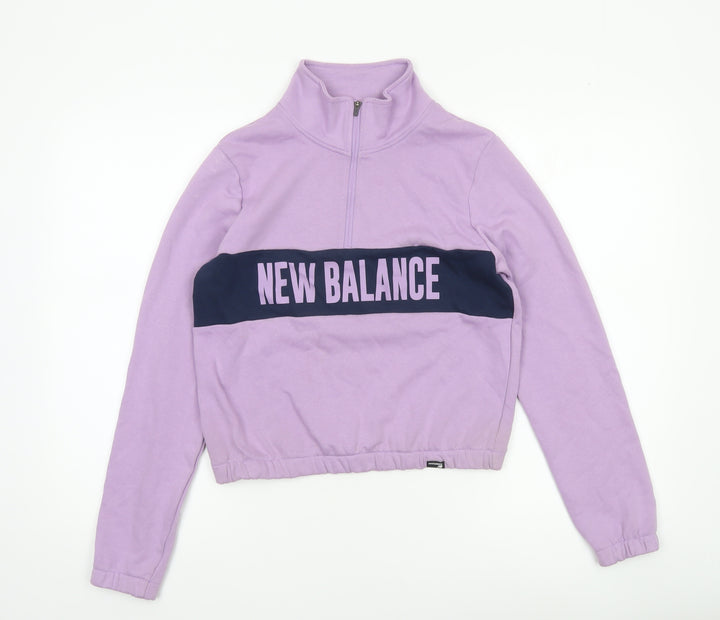 New Balance Women's Purple 1/4 Zip Sweatshirt XS Athletic Pullover