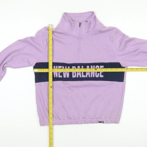 New Balance Women's Purple 1/4 Zip Sweatshirt XS Athletic Pullover