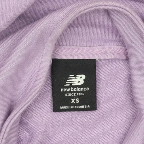 New Balance Women's Purple 1/4 Zip Sweatshirt XS Athletic Pullover