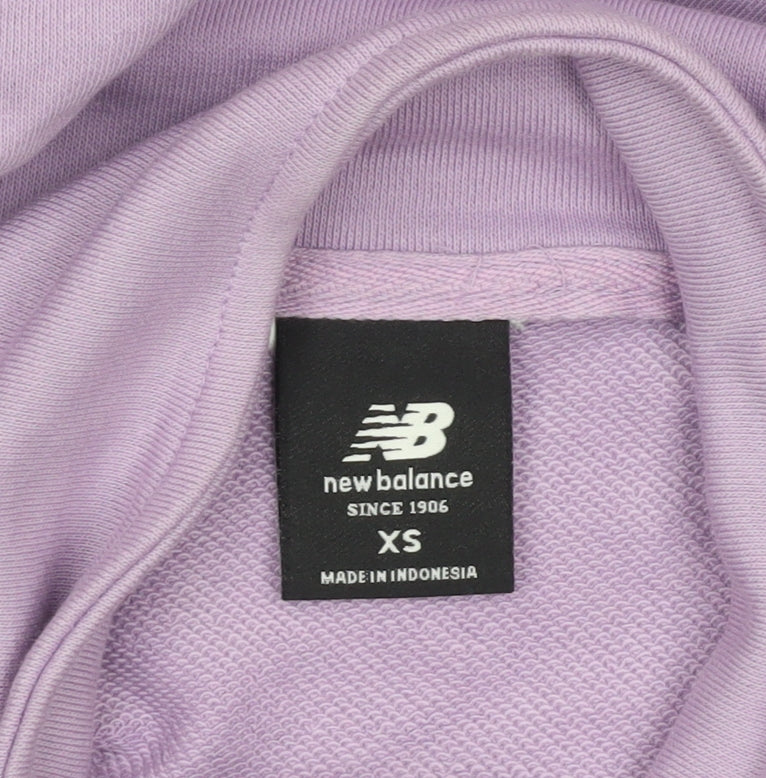 New Balance Women's Purple 1/4 Zip Sweatshirt XS Athletic Pullover