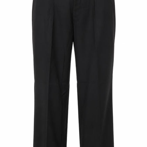 David Luke Men's Black 36x32 Regular Fit Pleated Dress Pants