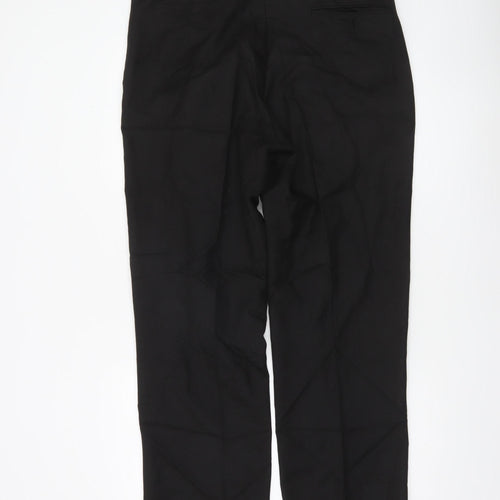 David Luke Men's Black 36x32 Regular Fit Pleated Dress Pants