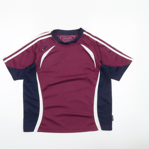 O'Neills Boys Maroon & Navy Short Sleeve Sports T-Shirt 10-11 Years