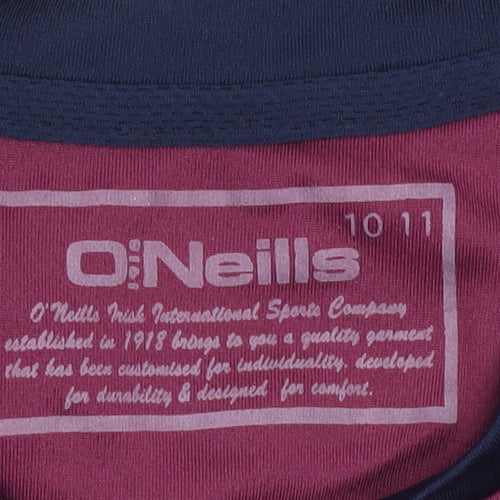 O'Neills Boys Maroon & Navy Short Sleeve Sports T-Shirt 10-11 Years