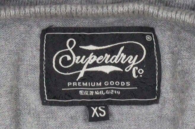 Superdry Womens Grey XS Crew Neck Star Knit Jumper