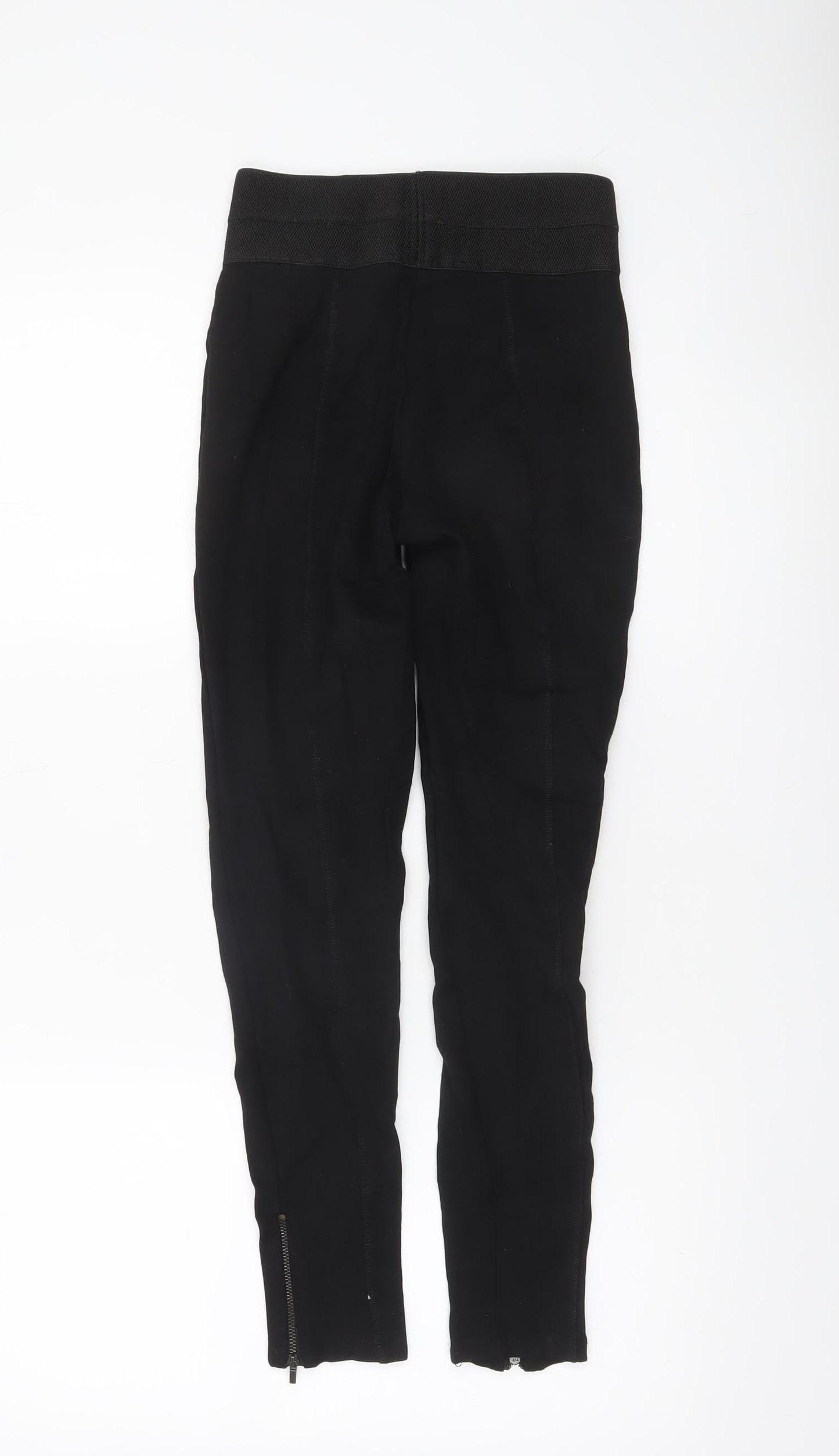 Zara Basic Women's Black XS Skinny Stretch Ankle Zip Leggings
